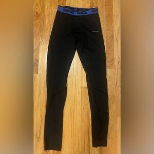Reebok Men’s Compression Play Dry Pants. Black / Blue Trim . Men’s M